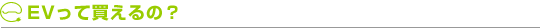 EVって買えるの?