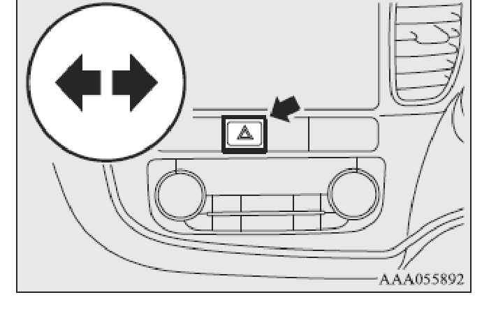STEP1.ハザードランプを点滅状態にする