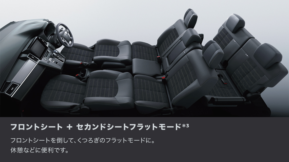 フロントシート+セカンドシートフラットモード