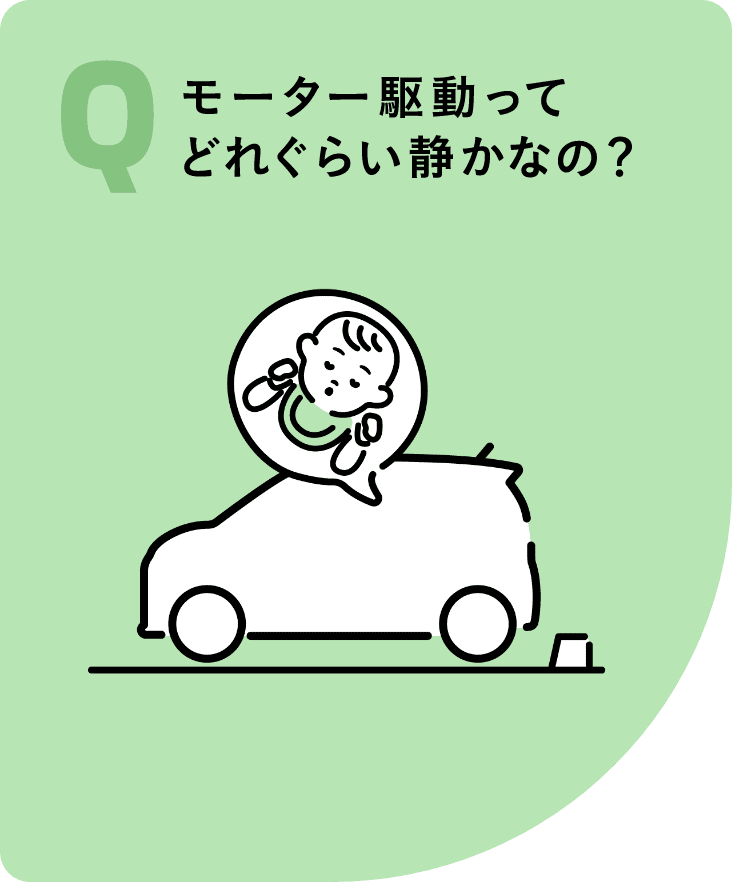 モーター駆動って、どれぐらい静かなの？