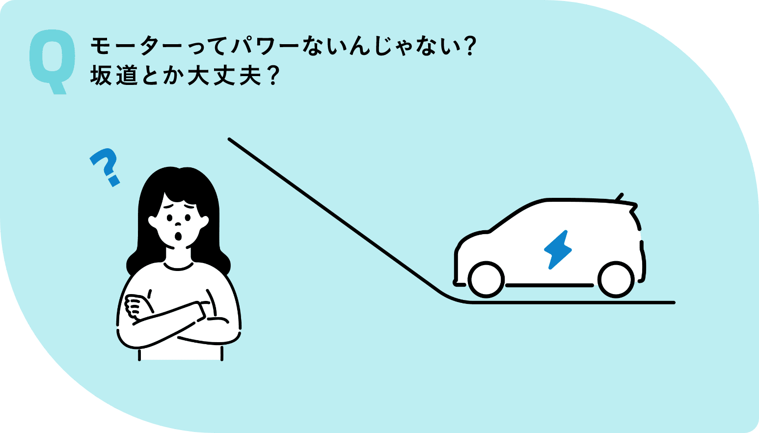 モーターってパワーないんじゃない？坂道とか大丈夫？