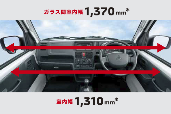広くて快適な室内幅