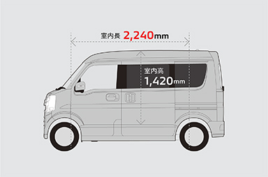 広々とした空間を確保した室内寸法