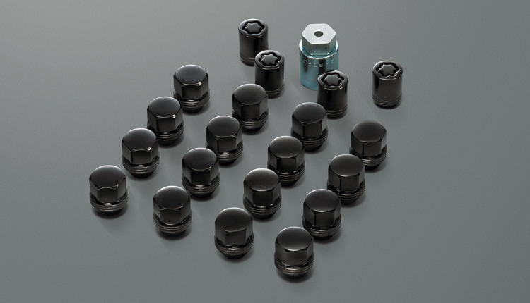 ブラックホイールロックナット＆ラグナットセット