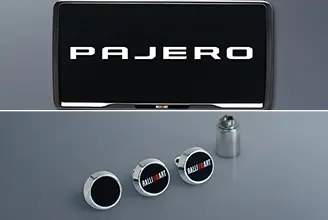RALLIART盗難抑止ボルト付ナンバープレートフレームパッケージ