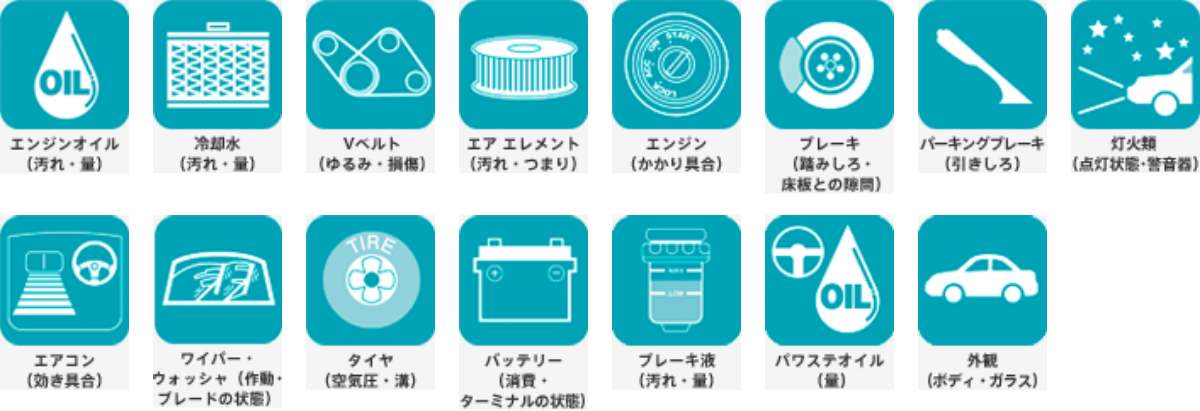 ご愛車診断15項目