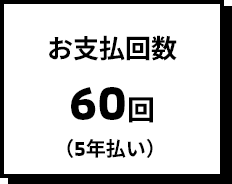 お支払回数60回（5年払い）