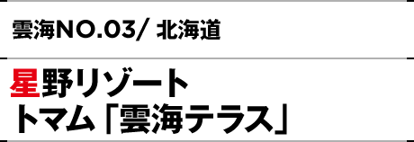 NO.03 / 北海道 星野リゾート　トマム「雲海テラス」