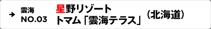 雲海NO.03 星野リゾート トマム「雲海テラス」（北海道）