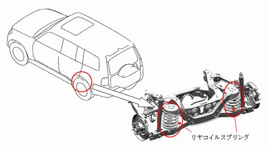 パジェロ リヤサスペンションコイルスプリングの保証期間延長について