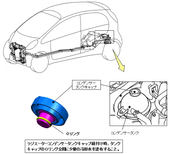 ラジエーターコンデンサータンクキャップ