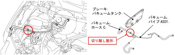 ブレーキバキュームライン