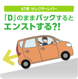 At車 セレクターレバー D のままバックするとエンストする 意外と知らないクルマの安全ガイド Mitsubishi Motors